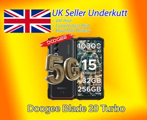 DOOGEE Blade20 Turbo 5G Rugged Phone Android 15 Gemini Al 50MP Dual Camera IP68 - Picture 1 of 6