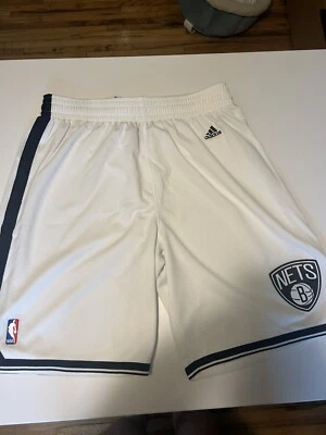 Brooklyn Nets Adidas Official Game Shorts White Size XL - Image 1 of 3