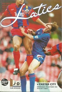 1992/93 Oldham Athletic v Exeter City League Cup - Picture 1 of 1