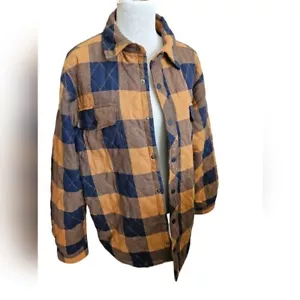 George Mens Plaid Quilted Jacket Fleece Lined Size XL. - Picture 1 of 14