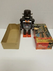 Vintage Japan Tin Litho Battery Operated Mr. Zerox W/ Original Box Rare! - Picture 1 of 12