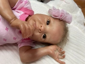 Reborn Baby Doll Tink di Bonnie capelli biondi castani prematuro - Foto 1 di 24