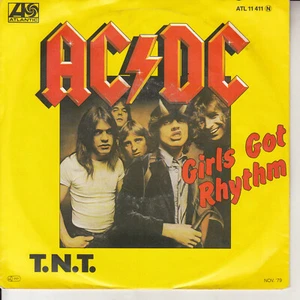AC/DC ACDC Girls got rhythm & T.N.T. PICTURE SLEEVE Germay 45 record NEW RARE! - Picture 1 of 3