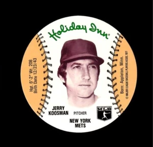 MSA Holiday Inn Discs 1977 Jerry Koosman New York Mets como nuevo - Imagen 1 de 2