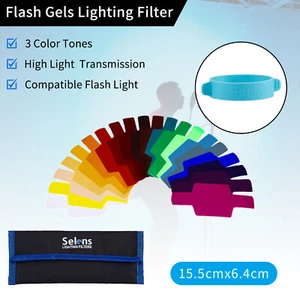 Selens 20x Color Gel Filter Light Photography Camera Flash Studio Lighting Photo - Picture 1 of 12