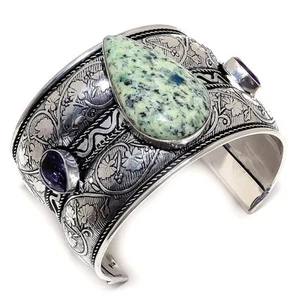 Bracciale K2 Azurite, pietra preziosa ametista in argento sterling 925... - Foto 1 di 5
