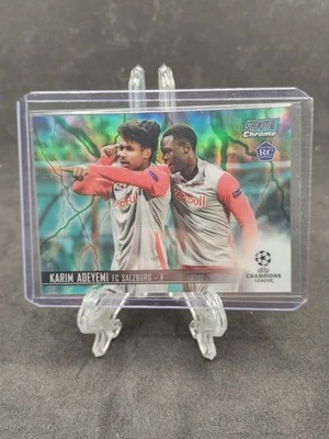 2020-21 Topps Stadium Club Chrome UEFA Karim Adeyemi Rookie GREEN ELECTRIC /150! - Image 1 of 2