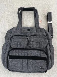 LUG Puddle Jumper Heather Grey Convertible Multi Pocket Travel Tote Bag Neu mit Etikett - Bild 1 von 8
