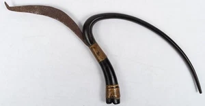 CAMBODIA TOOL / Cambodian Horn Cropping Sickle with a Bifurcated Handle - Picture 1 of 1