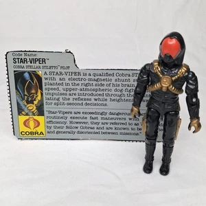 G.I. Joe Star Viper 100% Complete w/File Card 1988 ARAH Hasbro Tight Vintage - Picture 1 of 8