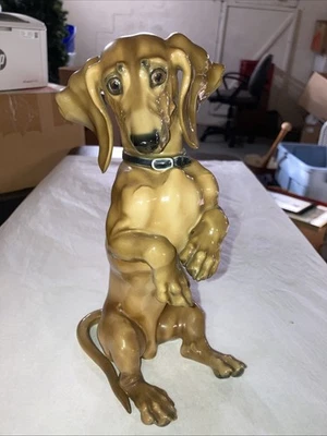 Vintage Rosenthal Porcelain 9 3/4” Dachshund Dog Figure By Karner #1129 Excellen - Image 1 of 4