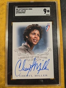 2007 Rittenhouse WNBA Legends of the Game Cheryl Miller Auto HOF SGC  9 MT 4014 - Picture 1 of 2
