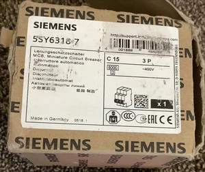 Siemens 5SY6318-7 Leitungsschutzschalter 5SY Serie 400 VAC 15A - Bild 1 von 3