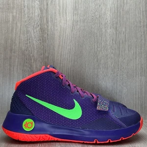 Nike Shoes Youth Size 7Y KD Trey 5 III Basketball Sneakers Purple Lime768870-536 - Picture 1 of 12