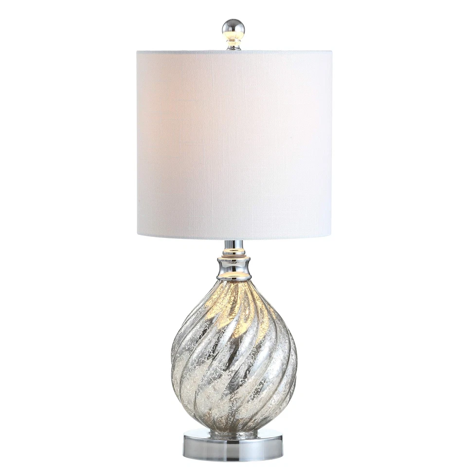 JYL1034A Lawrence 20.5" Glass/Metal LED Table Lamp Transitional Glam Bedside ... - Image 1 of 4