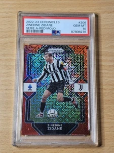 Chronicles Prizm Red Mojo SP 2022-23 Zinedine Zidane #206 Juventus PSA 10 POP 7 - Imagen 1 de 2