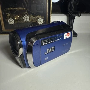 Rare JVC Everio Camcorder GZ-MS120AE Dual SD Card 40X Dynamic Zoom- Blue - JAPAN - Picture 1 of 10