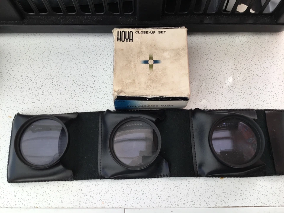 Hoya 55mm Filter Close Up Set  +1, +2, +4  and case/pouch /box good condition . - Image 1 of 4