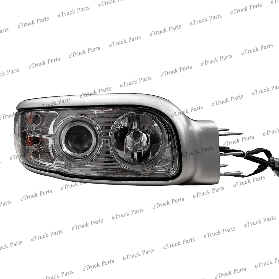 Conjunto de faros diestros Peterbilt 388 389 567 589 2008- con carcasa cromada mate Foto 1 de 4