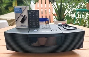 BOSE WAVE AM/FM RADIO CD PLAYER ALARM CLOCK AWRC-1G BLACK /REMOTE/BLUETOOTH! - Picture 1 of 22