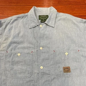 Vintage Polo Ralph Lauren Country Chambray Shirt Mens Medium Western Button - Picture 1 of 6