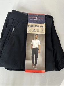 Weatherproof Vintage Men's Hybrid Tech Pants, Black, Size 34X34 - Picture 1 of 3