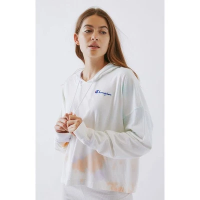 Champion Multicolor Oversized Tie-Dye Cotton Cropped Hoodie Sweatshirt Size XL - Image 1 of 4