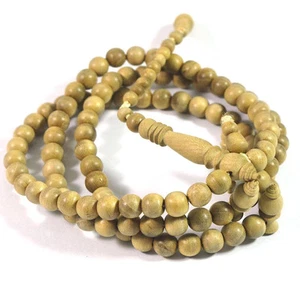 99 Beads Natural Cempaka & Kantil Wood Tasbih – Handmade Islamic Prayer Beads - Picture 1 of 5