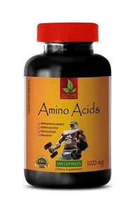 muscle growth - AMINO ACIDS 1000mg - amino acids powder - 100 Capsules - Picture 1 of 12