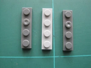 3x Klemmstein Platte 1 x 4 (2xDunkelgrau + 1x Hellgrau)   - Bild 1 von 1