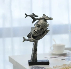 Pensador Escultura Nórdico Abstracto Adornos Creativo Pensador Estatua Hogar Regalo  - Imagen 1 de 5