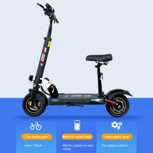 Folding Electric Scooter for Adults with 800W Motor 45KM/H 48V Scooter with Seat - Picture 1 of 27