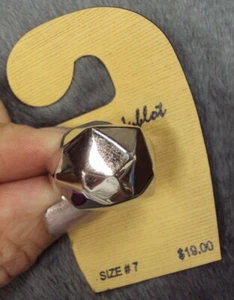 Vintage CLAUDIA JUBLOT Nachlass Schmuck ~ Größe 7 ~ silberfarben Kuppel Cocktail Ring - Bild 1 von 9