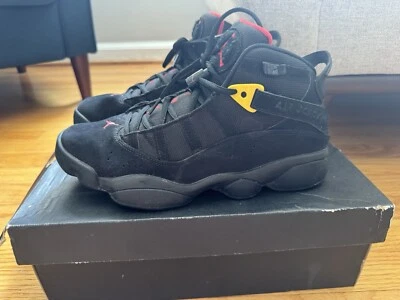 Talla 8 - Jordan 6 Anillos Negro Rojo Azufre Foto 1 de 4