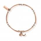 ChloBo Rose Gold and Silver Dainty Moon and Sun Bracelet MBMNCR583