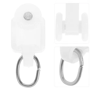 50 PCS Silent Hook Pulley Curtain Roller Hooks Wheel Track Mute Accessories - Picture 1 of 12