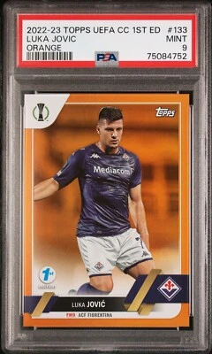2022-23 Topps UEFA CC - Luka Jovic 1st Edition Orange /25 Fiorentina - PSA 9  - Image 1 of 4