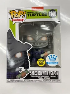FUNKO POP! TEENAGE MUTANT NINJA TURTLES - SHREDDER WITH WEAPON (GITD) EXCLUSIVE - Picture 1 of 6
