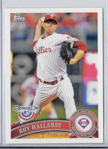 2011 Roy Halladay Baseball Topps Opening Day Card #120 Philadelphia Phillies - Imagen 1 de 2