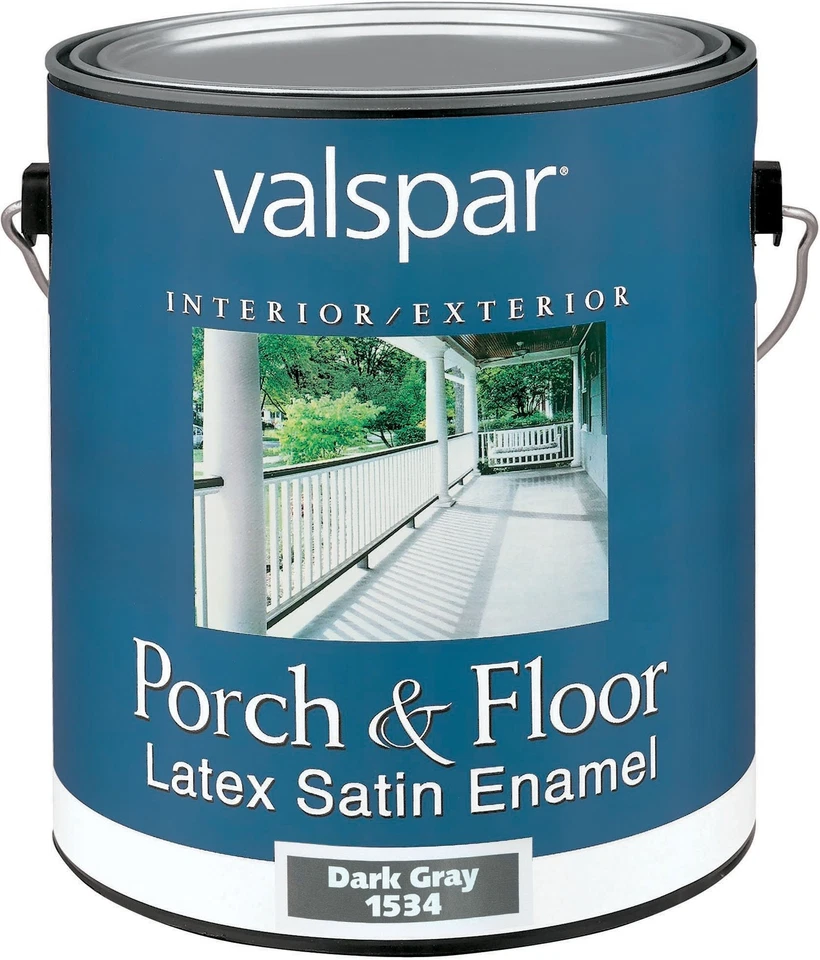 Valspar 1534 Porch and Floor Latex Satin Enamel 1-gallon Dark Gray