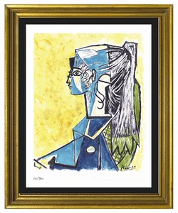 Pablo Picasso "Sylvette David Armchair"Signed Hand-Numb Ltd Ed Print (unframed) - Picture 1 of 2