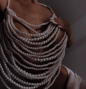 Handmade Pearl Style Exclusive Lux Brand Design, Vintage Pearl Top - Picture 1 of 7