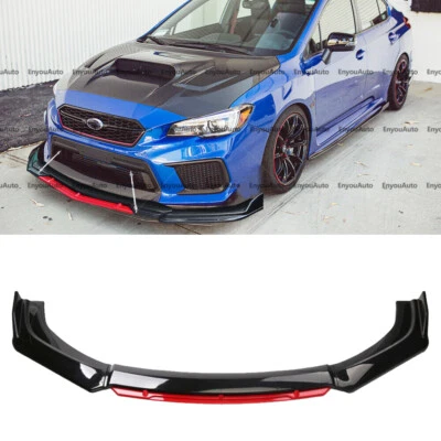 Front Bumper Lip Spoiler Splitter Glossy For Subaru  Legacy  Black Red Universal Foto 1 de 4