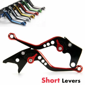 BLACK RED Short Edging Brake Clutch Levers For Honde CBR600RR 2003-2006/CBR954RR - Foto 1 di 10