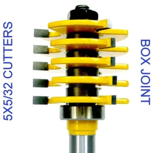1 PC 1/2" SH 5 Slots Adjustable Box Joint Router Bit sct-888 - Picture 1 of 12