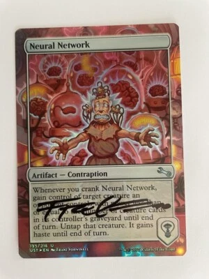 MTG ARTIST PROOF FOIL UNSTABLE NEURAL NETWORK SIGNED BY FRANZ VOHWINKEL UNCOMMON - Image 1 of 4