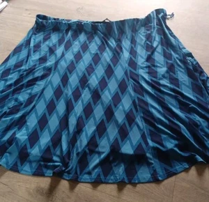 Wardrobe Blue Diamond Pattern Skirt Size Uk 34 New With Tags - Picture 1 of 1