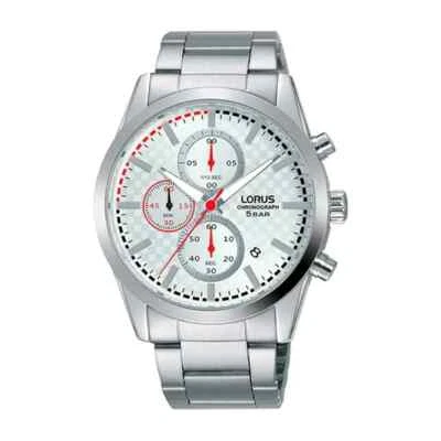 OROLOGIO UOMO LORUS CRONOGRAFO QUADRANTE STILE FIBRA CARBONIO BRACCIALE ACCIAIO - Immagine 1 di 4