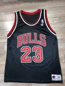 Michael Jordan Chicago Bulls NBA Basketball Champion Black Jersey 44 Men’s - Picture 1 of 3