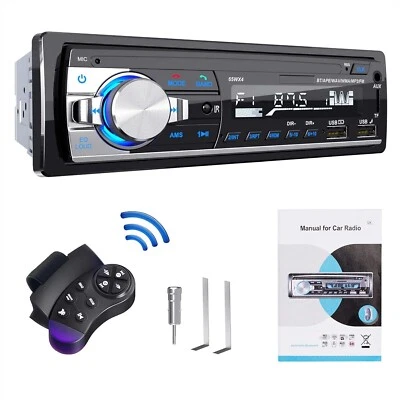 Autoradio Bluetooth Manos Libres Estéreo MP3 USB Radios FM Coche Control Remoto - Imagen 1 de 4